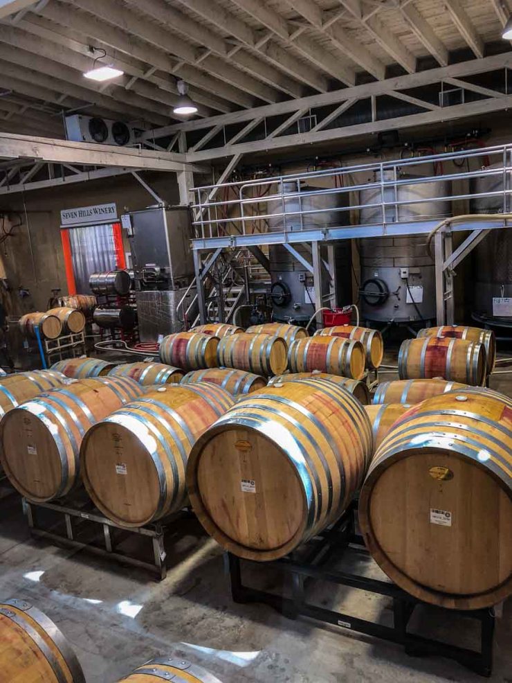 Seven Hills Wine barrels